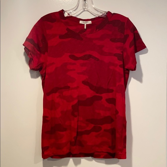 rag and bone red camo t shirt